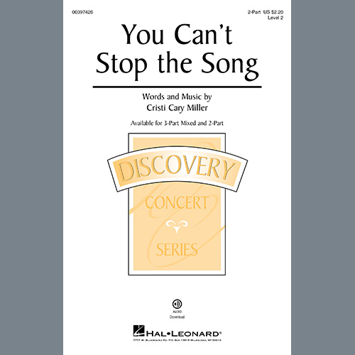 Easily Download Cristi Cary Miller Printable PDF piano music notes, guitar tabs for 2-Part Choir. Transpose or transcribe this score in no time - Learn how to play song progression.