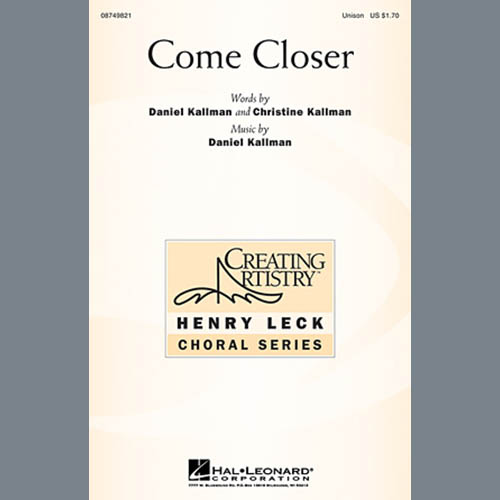 Easily Download Daniel Kallman Printable PDF piano music notes, guitar tabs for Unison Choir. Transpose or transcribe this score in no time - Learn how to play song progression.