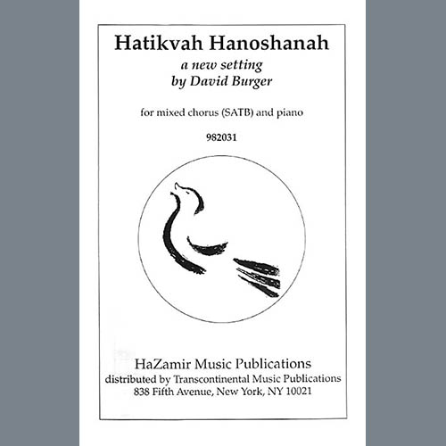 Easily Download David Burger Printable PDF piano music notes, guitar tabs for SATB Choir. Transpose or transcribe this score in no time - Learn how to play song progression.