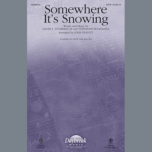 Easily Download David J. Stearman III & Stephanie Boosahda Printable PDF piano music notes, guitar tabs for SATB Choir. Transpose or transcribe this score in no time - Learn how to play song progression.