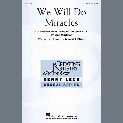 Easily Download Dominick DiOrio Printable PDF piano music notes, guitar tabs for SATB Choir. Transpose or transcribe this score in no time - Learn how to play song progression.