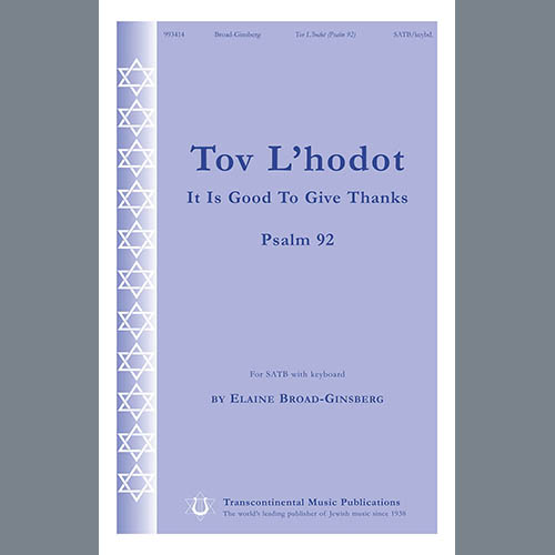 Easily Download Elaine Broad-Ginsberg Printable PDF piano music notes, guitar tabs for SATB Choir. Transpose or transcribe this score in no time - Learn how to play song progression.