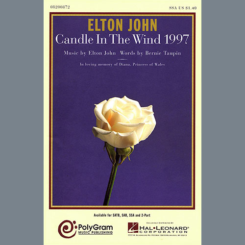Easily Download Elton John Printable PDF piano music notes, guitar tabs for SSA Choir. Transpose or transcribe this score in no time - Learn how to play song progression.