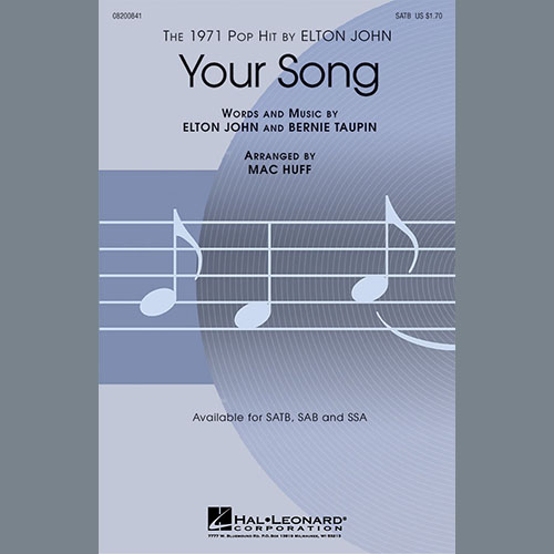 Easily Download Elton John Printable PDF piano music notes, guitar tabs for SAB Choir. Transpose or transcribe this score in no time - Learn how to play song progression.