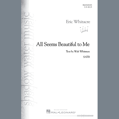 Easily Download Eric Whitacre Printable PDF piano music notes, guitar tabs for SATB Choir. Transpose or transcribe this score in no time - Learn how to play song progression.