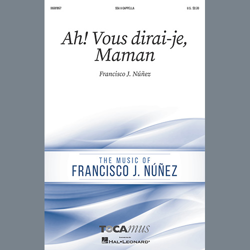 Easily Download Francisco J. Nunez Printable PDF piano music notes, guitar tabs for SSA Choir. Transpose or transcribe this score in no time - Learn how to play song progression.