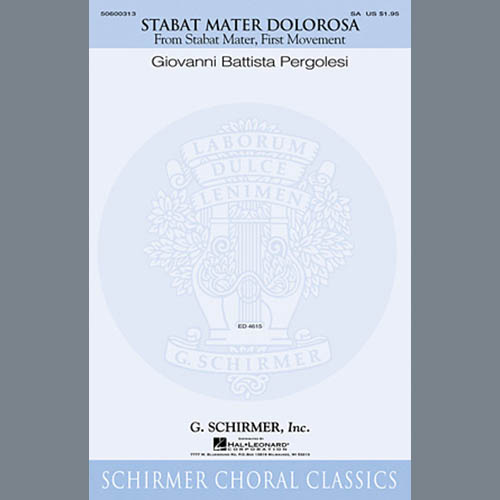 Easily Download Giovanni Battista Pergolesi Printable PDF piano music notes, guitar tabs for 2-Part Choir. Transpose or transcribe this score in no time - Learn how to play song progression.