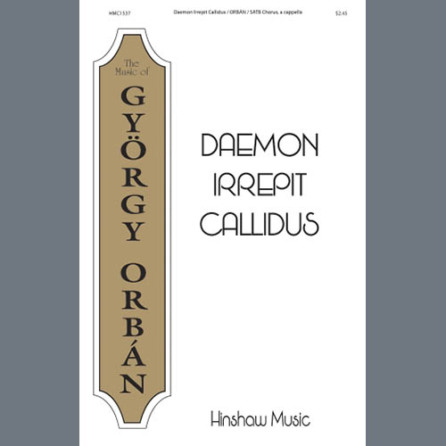Easily Download Gyorgy Orban Printable PDF piano music notes, guitar tabs for SATB Choir. Transpose or transcribe this score in no time - Learn how to play song progression.