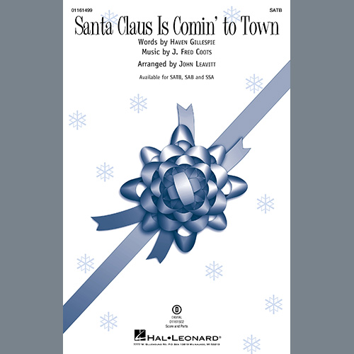 Easily Download J. Fred Coots Printable PDF piano music notes, guitar tabs for SATB Choir. Transpose or transcribe this score in no time - Learn how to play song progression.
