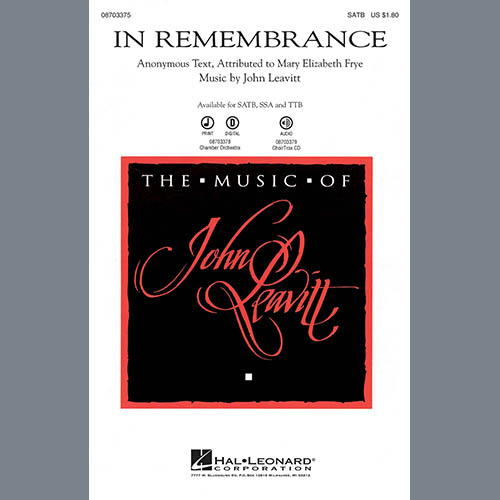Easily Download John Leavitt Printable PDF piano music notes, guitar tabs for SATB Choir. Transpose or transcribe this score in no time - Learn how to play song progression.