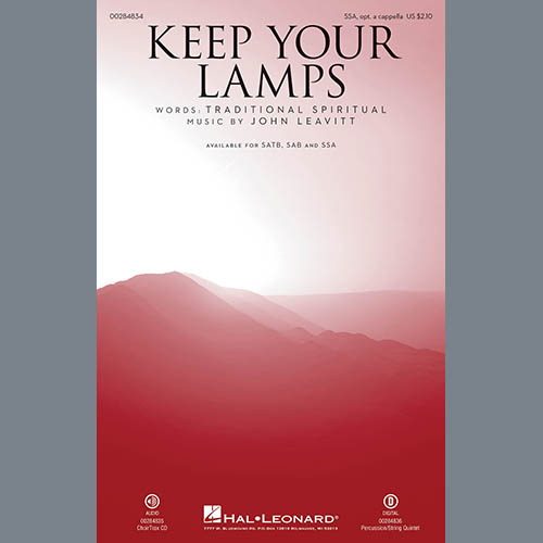 Easily Download John Leavitt Printable PDF piano music notes, guitar tabs for SSA Choir. Transpose or transcribe this score in no time - Learn how to play song progression.
