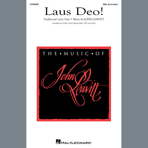 Easily Download John Leavitt Printable PDF piano music notes, guitar tabs for SSA Choir. Transpose or transcribe this score in no time - Learn how to play song progression.