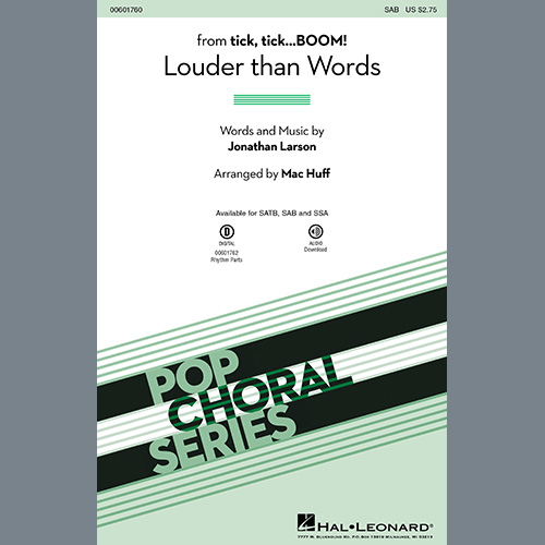 Easily Download Jonathan Larson Printable PDF piano music notes, guitar tabs for SAB Choir. Transpose or transcribe this score in no time - Learn how to play song progression.