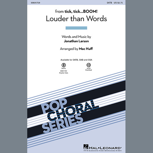 Easily Download Jonathan Larson Printable PDF piano music notes, guitar tabs for SATB Choir. Transpose or transcribe this score in no time - Learn how to play song progression.