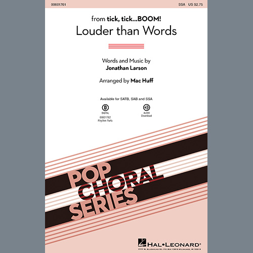 Easily Download Jonathan Larson Printable PDF piano music notes, guitar tabs for SSA Choir. Transpose or transcribe this score in no time - Learn how to play song progression.