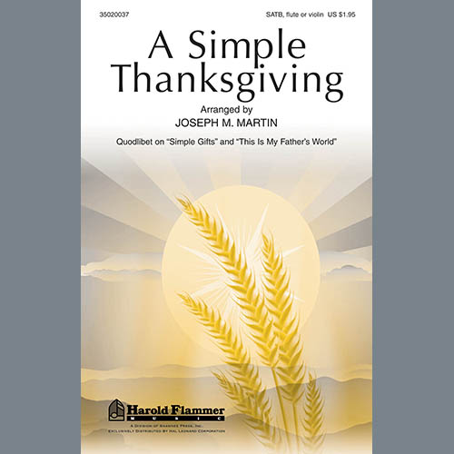 Easily Download Joseph M. Martin Printable PDF piano music notes, guitar tabs for SATB Choir. Transpose or transcribe this score in no time - Learn how to play song progression.