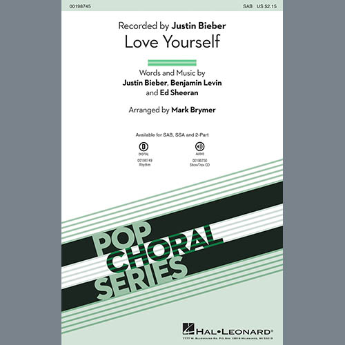 Easily Download Justin Bieber Printable PDF piano music notes, guitar tabs for SAB Choir. Transpose or transcribe this score in no time - Learn how to play song progression.