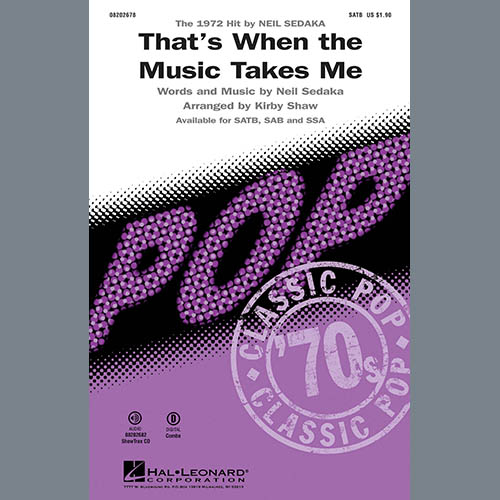 Easily Download Kirby Shaw Printable PDF piano music notes, guitar tabs for SATB Choir. Transpose or transcribe this score in no time - Learn how to play song progression.