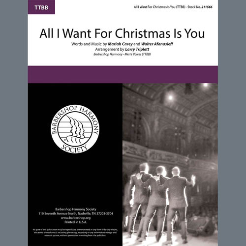 Easily Download Mariah Carey Printable PDF piano music notes, guitar tabs for TTBB Choir. Transpose or transcribe this score in no time - Learn how to play song progression.