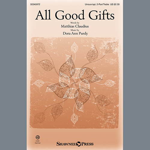 Easily Download Matthias Claudius and Dora Ann Purdy Printable PDF piano music notes, guitar tabs for Choir. Transpose or transcribe this score in no time - Learn how to play song progression.