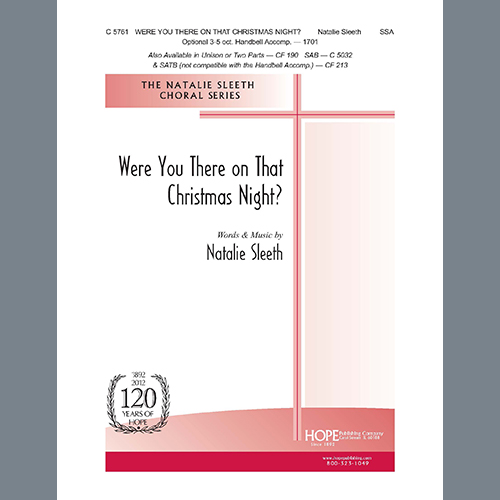 Easily Download NATALIE SLEETH Printable PDF piano music notes, guitar tabs for SSA Choir. Transpose or transcribe this score in no time - Learn how to play song progression.