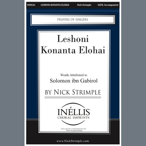 Easily Download Nick Strimple Printable PDF piano music notes, guitar tabs for SATB Choir. Transpose or transcribe this score in no time - Learn how to play song progression.