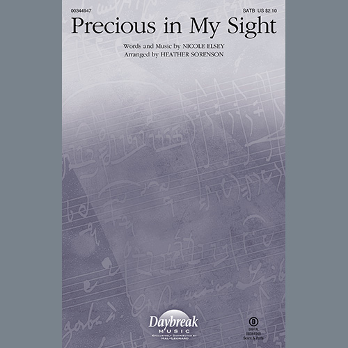 Easily Download Nicole Elsey Printable PDF piano music notes, guitar tabs for SATB Choir. Transpose or transcribe this score in no time - Learn how to play song progression.