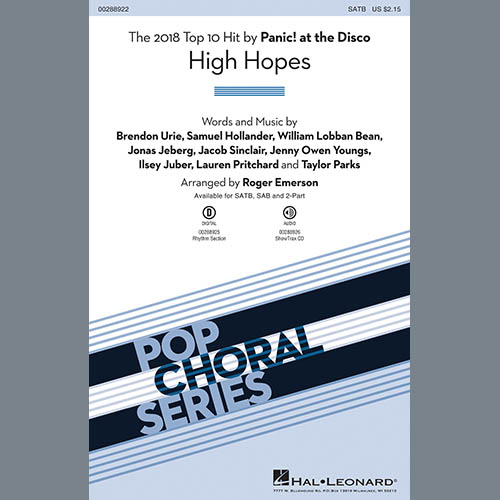 Easily Download Panic! At The Disco Printable PDF piano music notes, guitar tabs for 2-Part Choir. Transpose or transcribe this score in no time - Learn how to play song progression.