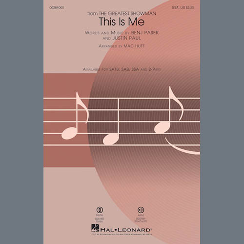 Easily Download Pasek & Paul Printable PDF piano music notes, guitar tabs for SSA Choir. Transpose or transcribe this score in no time - Learn how to play song progression.