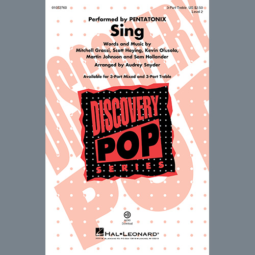 Easily Download Pentatonix Printable PDF piano music notes, guitar tabs for 3-Part Treble Choir. Transpose or transcribe this score in no time - Learn how to play song progression.