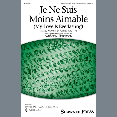 Easily Download Pierre Certon Printable PDF piano music notes, guitar tabs for SAB Choir. Transpose or transcribe this score in no time - Learn how to play song progression.