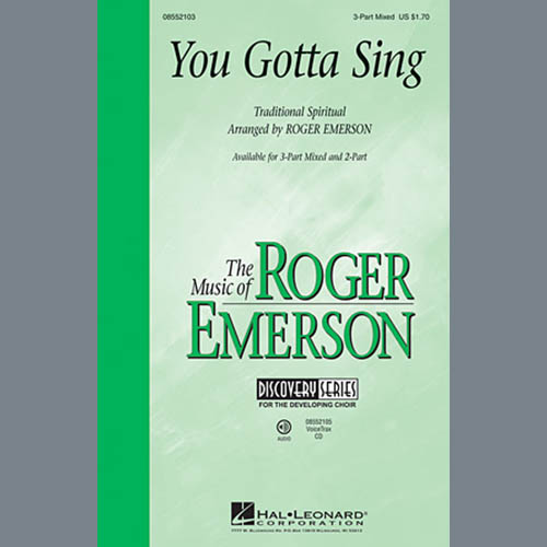 Easily Download Roger Emerson Printable PDF piano music notes, guitar tabs for 2-Part Choir. Transpose or transcribe this score in no time - Learn how to play song progression.