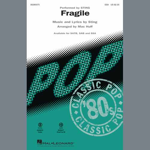 Easily Download Sting Printable PDF piano music notes, guitar tabs for SAB Choir. Transpose or transcribe this score in no time - Learn how to play song progression.