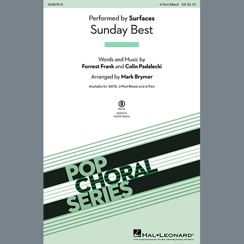 Easily Download Surfaces Printable PDF piano music notes, guitar tabs for 3-Part Mixed Choir. Transpose or transcribe this score in no time - Learn how to play song progression.