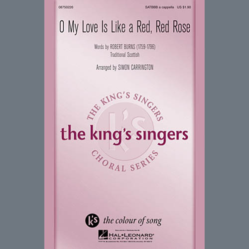 Easily Download Simon Carrington Printable PDF piano music notes, guitar tabs for SATB Choir. Transpose or transcribe this score in no time - Learn how to play song progression.