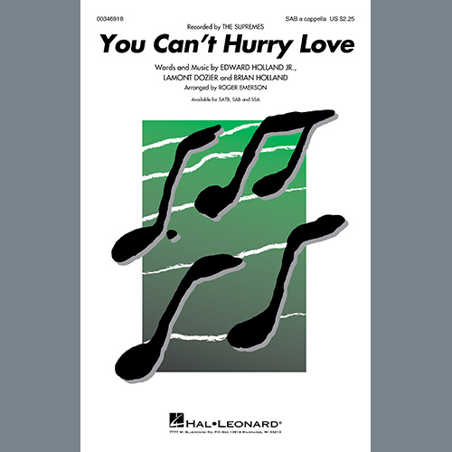 Easily Download The Supremes Printable PDF piano music notes, guitar tabs for SAB Choir. Transpose or transcribe this score in no time - Learn how to play song progression.