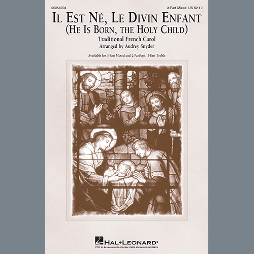 Easily Download Traditional French Carol Printable PDF piano music notes, guitar tabs for 3-Part Mixed Choir. Transpose or transcribe this score in no time - Learn how to play song progression.