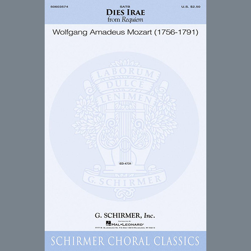 Easily Download Wolfgang Amadeus Mozart Printable PDF piano music notes, guitar tabs for SATB Choir. Transpose or transcribe this score in no time - Learn how to play song progression.