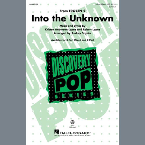 Easily Download Idina Menzel and AURORA Printable PDF piano music notes, guitar tabs for 3-Part Mixed Choir. Transpose or transcribe this score in no time - Learn how to play song progression.