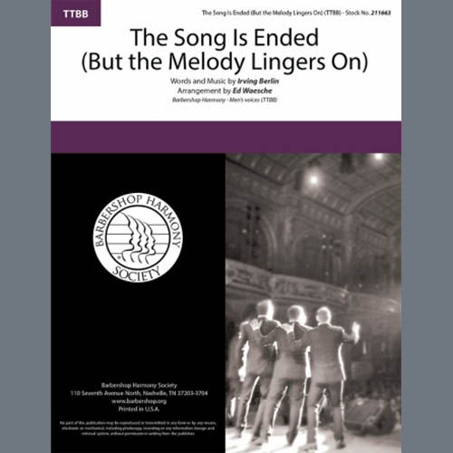 Easily Download Irving Berlin Printable PDF piano music notes, guitar tabs for TTBB Choir. Transpose or transcribe this score in no time - Learn how to play song progression.