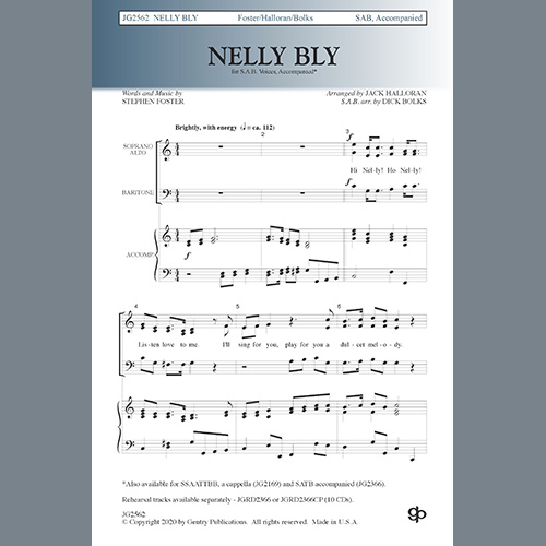 Easily Download Jack Halloran & Dick Bolks Printable PDF piano music notes, guitar tabs for SAB Choir. Transpose or transcribe this score in no time - Learn how to play song progression.