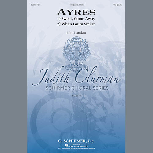 Easily Download Jake Landau Printable PDF piano music notes, guitar tabs for 2-Part Choir. Transpose or transcribe this score in no time - Learn how to play song progression.