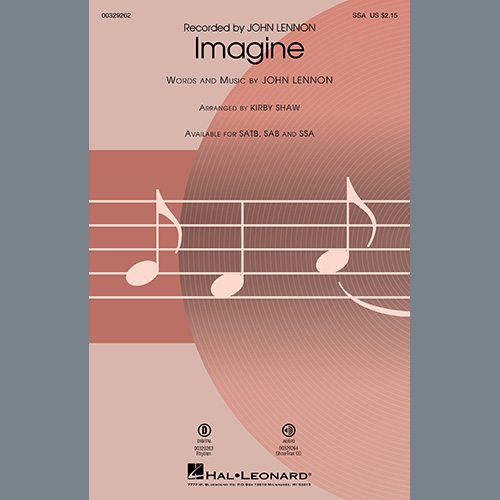 Easily Download John Lennon Printable PDF piano music notes, guitar tabs for SSA Choir. Transpose or transcribe this score in no time - Learn how to play song progression.