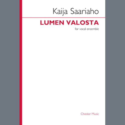 Easily Download Kaija Saariaho Printable PDF piano music notes, guitar tabs for SSAATTBB Choir. Transpose or transcribe this score in no time - Learn how to play song progression.