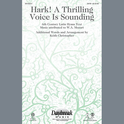 Easily Download Keith Christopher Printable PDF piano music notes, guitar tabs for SATB Choir. Transpose or transcribe this score in no time - Learn how to play song progression.