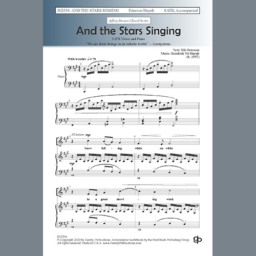 Easily Download Kendrick Tri Huynh Printable PDF piano music notes, guitar tabs for SATB Choir. Transpose or transcribe this score in no time - Learn how to play song progression.