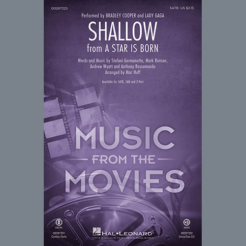 Easily Download Lady Gaga & Bradley Cooper Printable PDF piano music notes, guitar tabs for SAB Choir. Transpose or transcribe this score in no time - Learn how to play song progression.