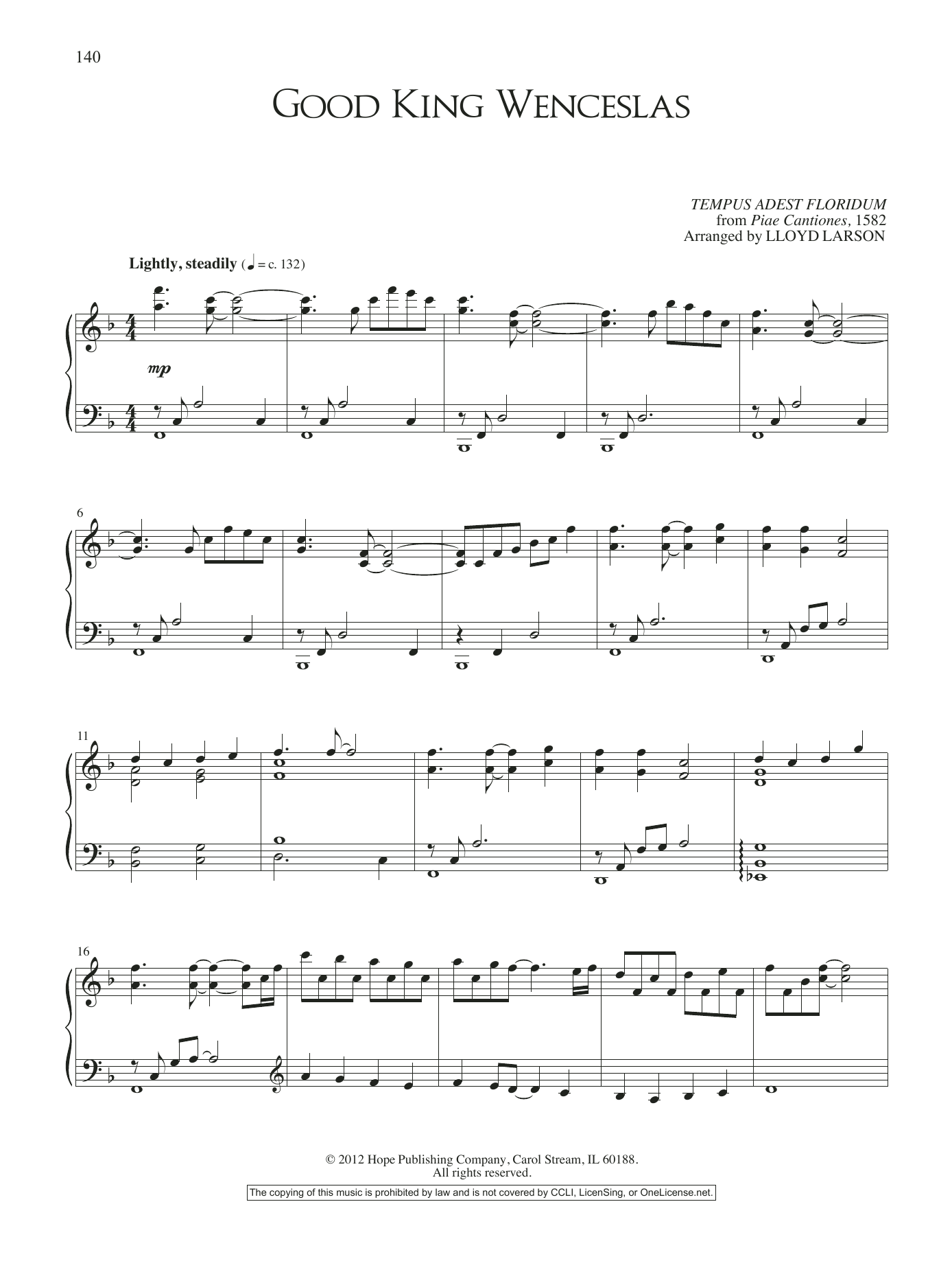 Lloyd Larson Good King Wenceslas Sheet Music