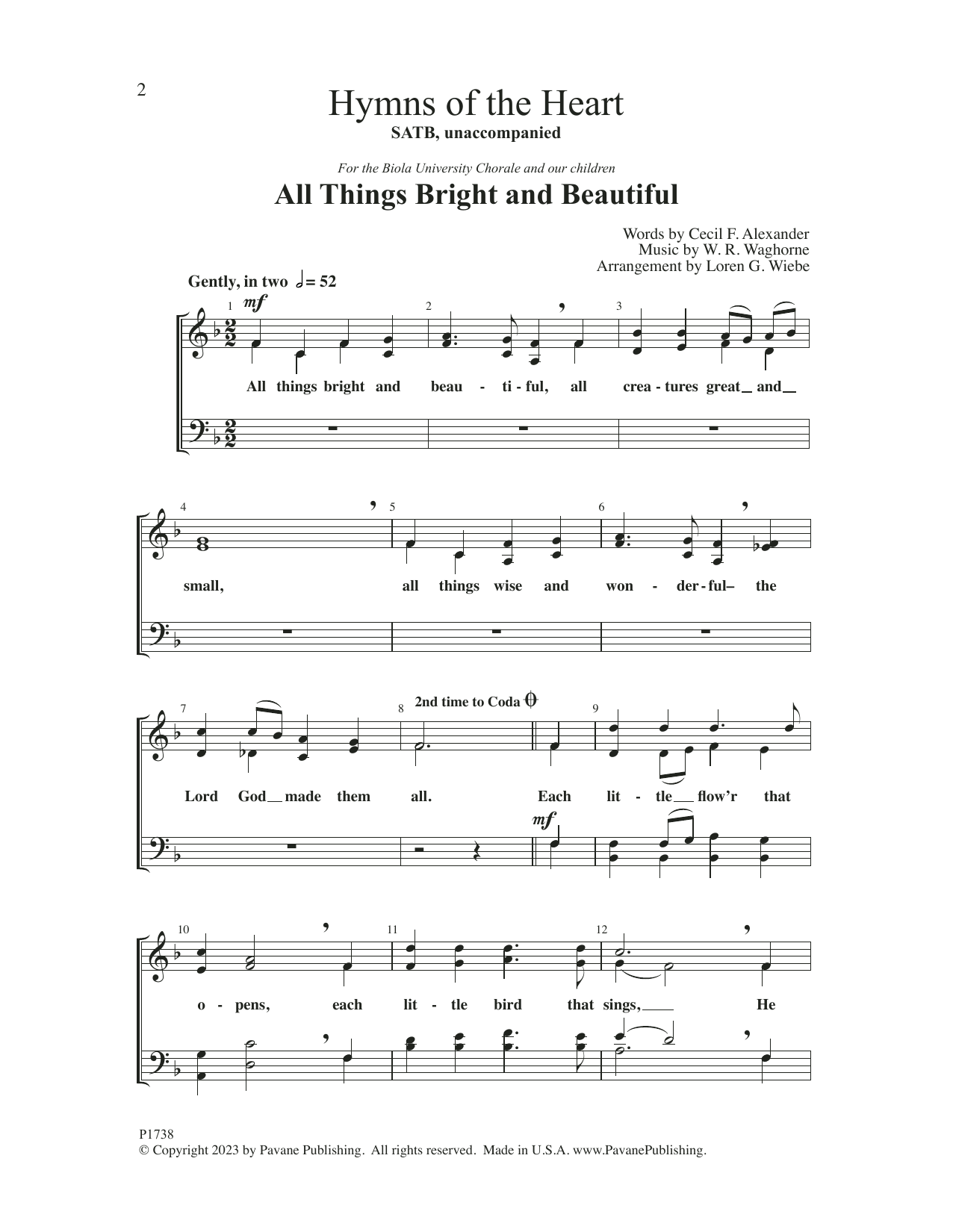 Loren G. Wiebe Hymns Of The Heart (