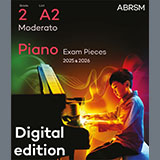 Ludwig van Beethoven 'Moderato (Grade 2, list A2, from the ABRSM Piano Syllabus 2025 & 2026)'